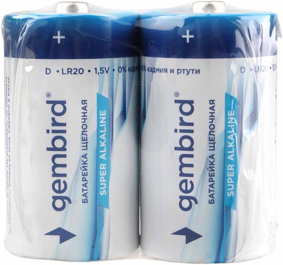 Батарейка Gembird GB-LR20-2F (2 шт)