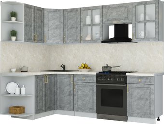 Кухонный модуль Интерлиния Мила Шато 1.5x2.6 LV (керамика/керамика/опал светлый)