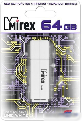 USB Flash Mirex Color Blade Line 64GB (белый) [13600-FMULWH64]