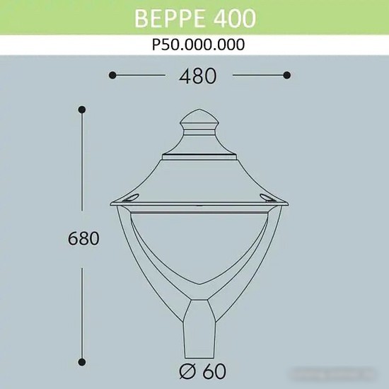Садовый светильник Fumagalli Beppe P50.000.000.LXD6L
