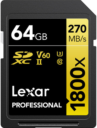 Карта памяти Lexar Professional 1800x SDXC LSD1800064G-BNNNG 64GB