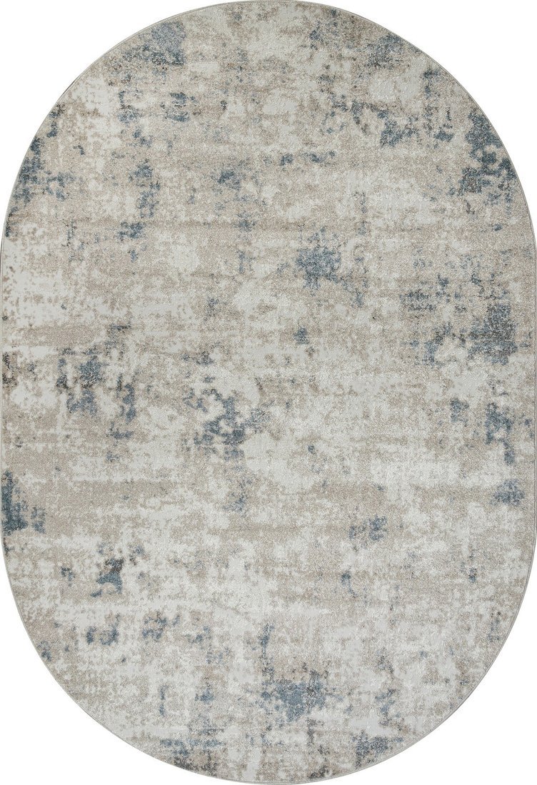 Ковер для жилой комнаты Merinos Naturel F232-OVAL-BEIGE-BLUE (1.5x3)