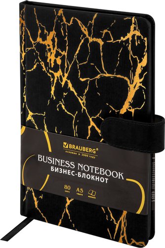 Блокнот BRAUBERG Goldy 118647 (черный)