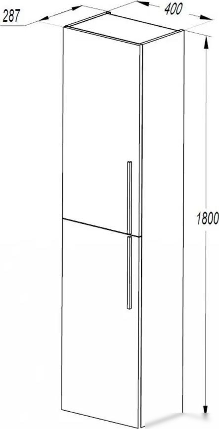 Акватон Шкаф-пенал для ванной Амели 1A262503AEFI0