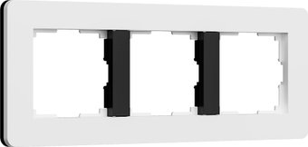 Рамка Werkel Split W0033068 (белый/черный, Soft-Touch)