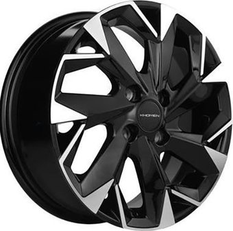 Литые диски Khomen KHW1402 Corolla/X-Ray/Logan 14x5.5" 4x100мм DIA 60.1мм ET 43мм (Black)