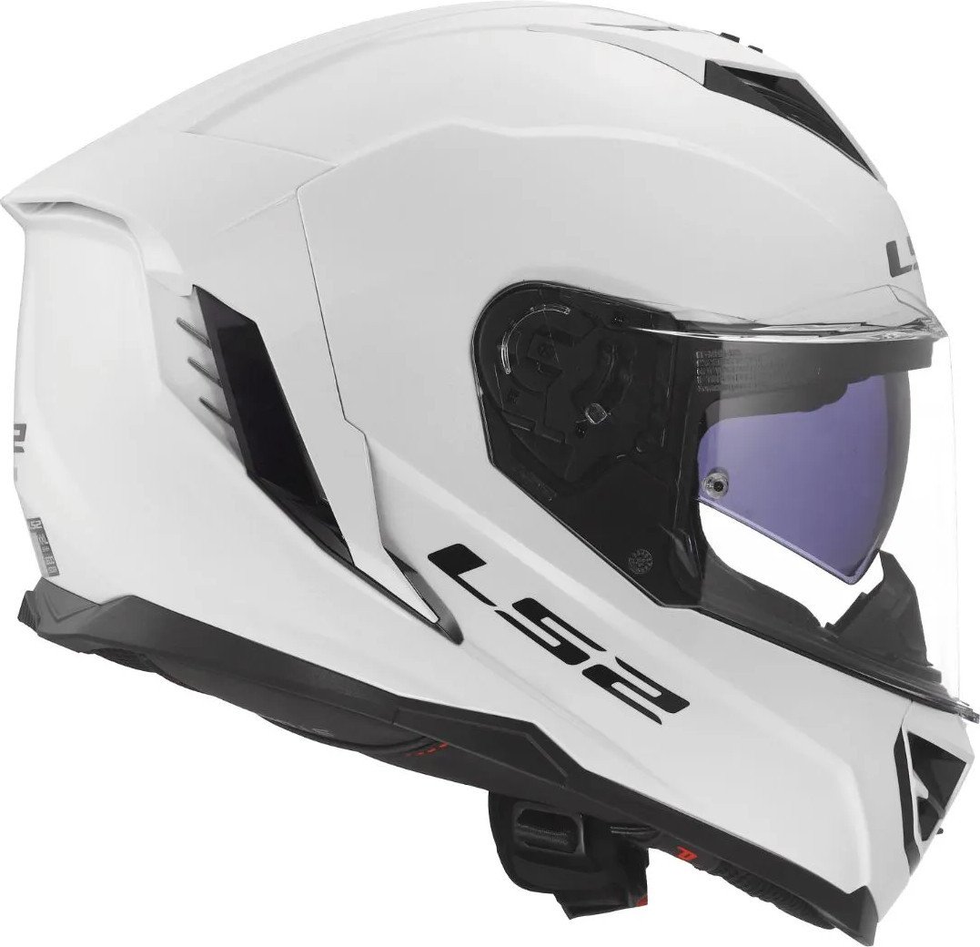 Мотошлем LS2 FF818 Storm III Solid (2XL, белый глянец)