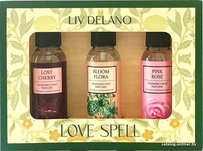 Подарочный набор Liv Delano Love Spell Спрей для тела Bloom Flora + Lost Cherry + Pink Rose 3x100 мл Подарочный набор Liv Delano Love Spell Спрей для тела Bloom Flora + Lost Cherry + Pink Rose 3x100 мл