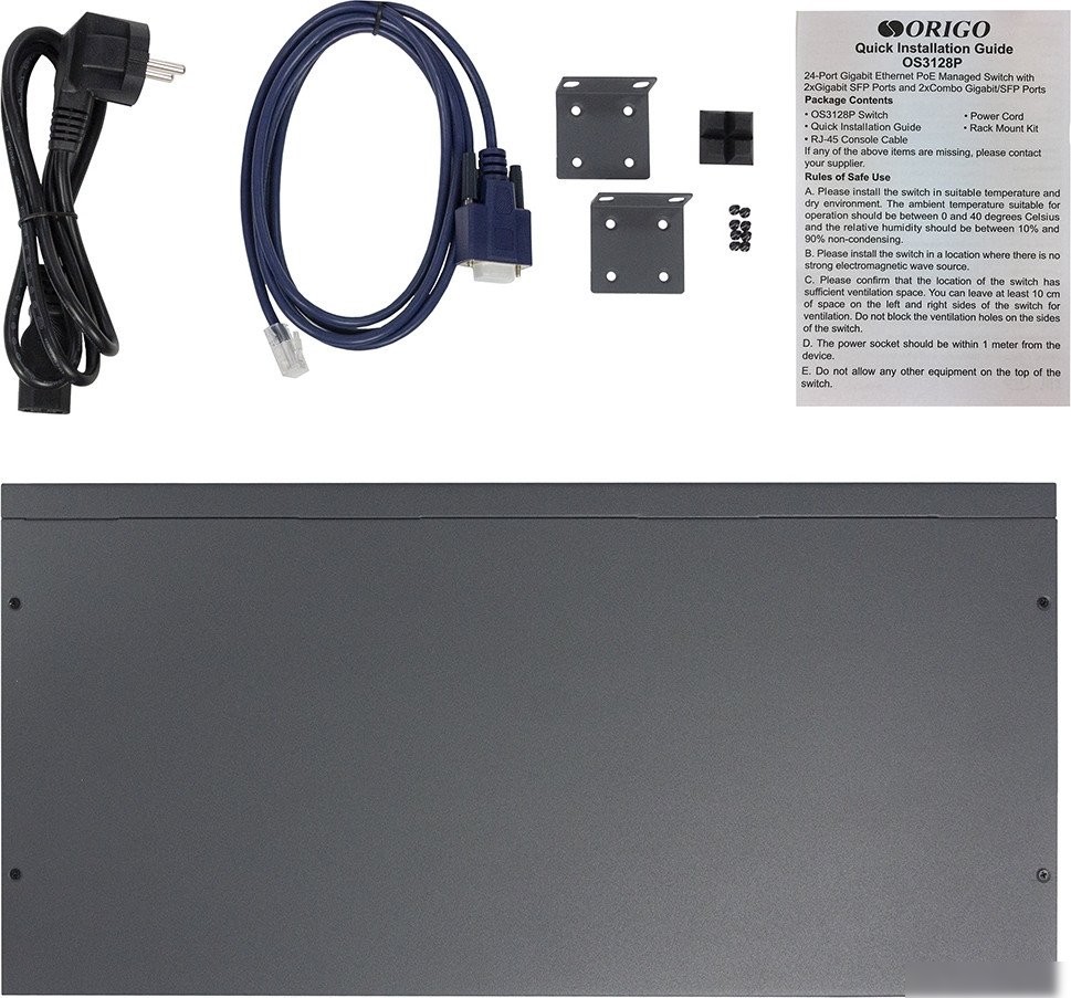 Управляемый коммутатор 2-го уровня Origo OS3128P/250W/A1A