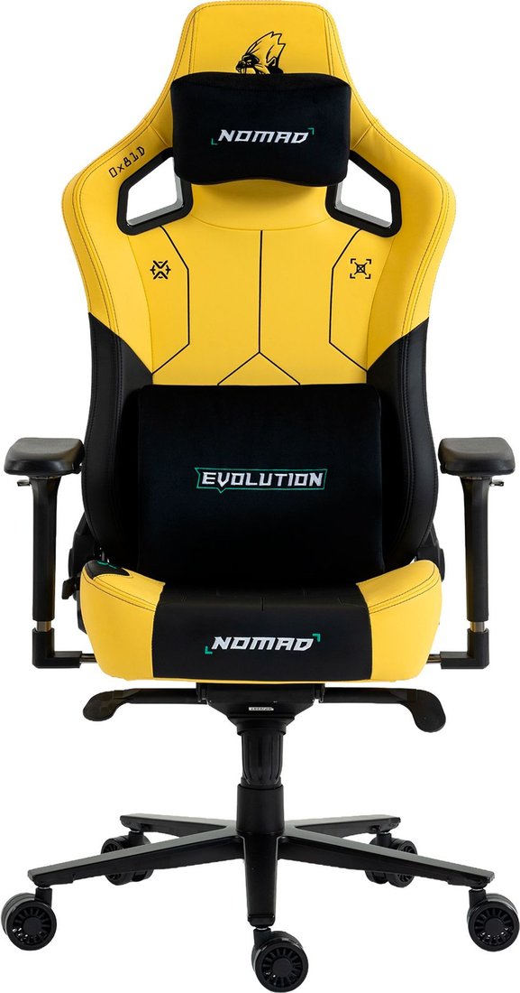 Игровое (геймерское) кресло Evolution Nomad PRO Cyberpunk Bloodhound (черный/желтый)