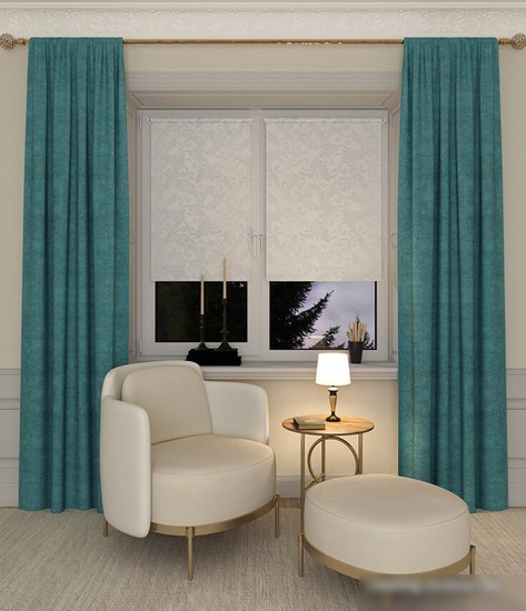 Рулонные шторы Legrand Севилия 57x175 (серебро)