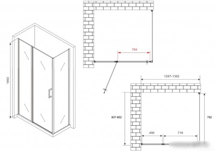 Душевой уголок Abber Sonnenstrand AG04130S-S85