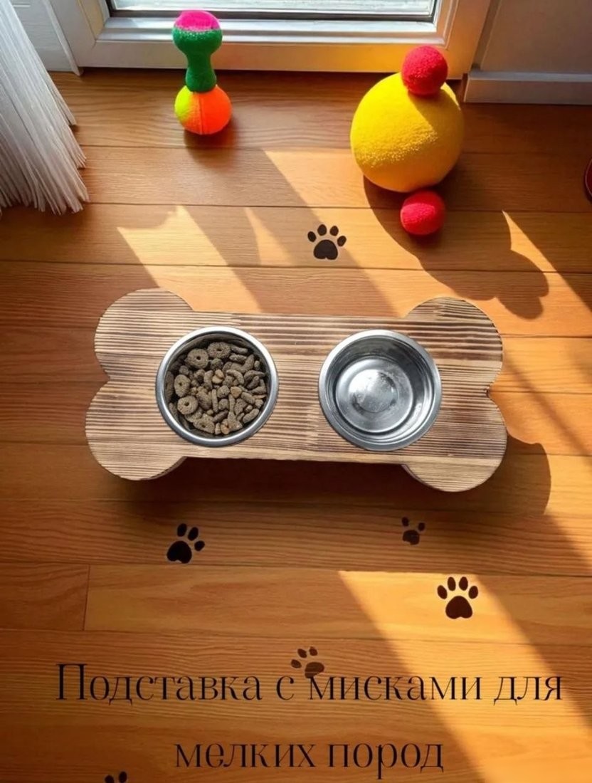 Миски на подставке KraftHouse 37x17.5x4см на подставке 2045071156292