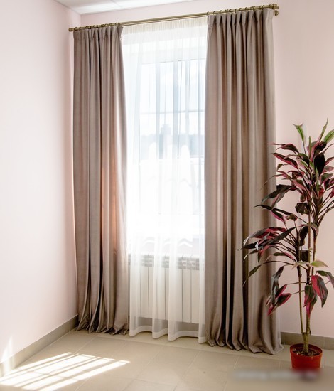Комплект штор Decoretto Бархат мягкий БМС-K49 2x2.6 м (серый, 2 шт)