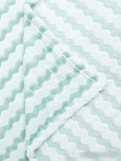 Плед Tex Republic Absolute Зигзаг двухцветный Flannel 200x220 92577 (бирюзовый)