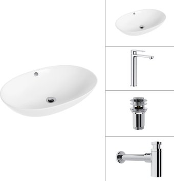 Умывальник Lauter 21709 + Moon 21СK81691C + сифон 21635CH + дон.клапан 21190CH (хром)