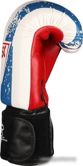 Перчатки для единоборств RSC Sport Hit PU SB-01-146 (14 oz, белый/красный/синий)