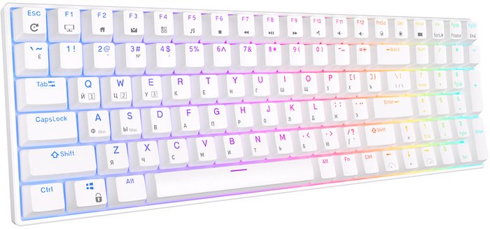 Клавиатура Royal Kludge RK100 RGB (белый, RK Red)