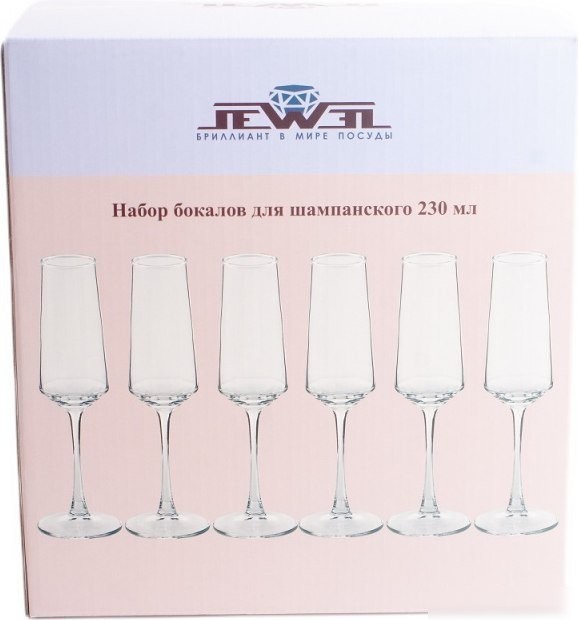 Набор бокалов для шампанского Jewel Элегия ПС00131-58 (6шт)