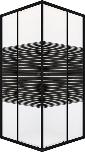 Душевой уголок Domani-Spa Shape 2 99 90x90x190 без поддона (графит/прозрачное stripe стекло)