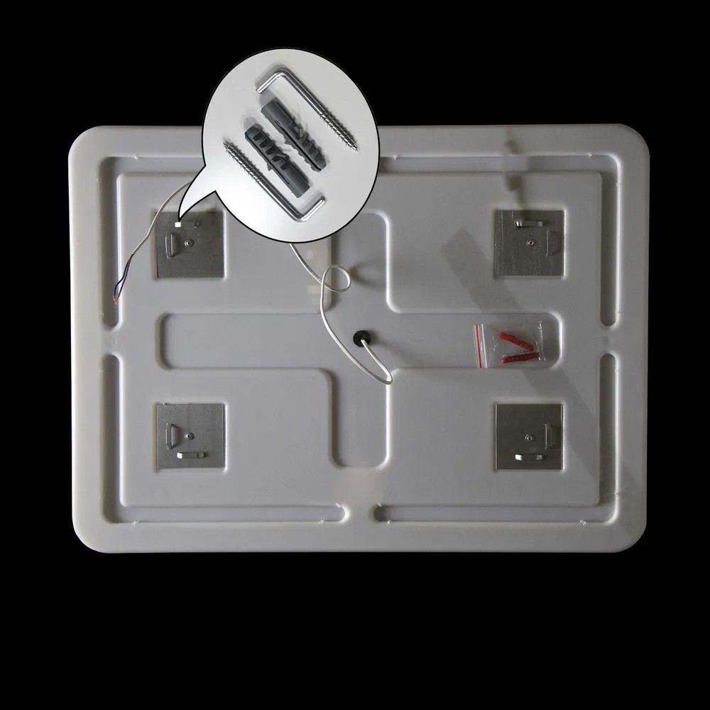 Пекам Зеркало Marta 1 140x80 marta1-140x80dcl (с подсветкой, с сенсором, часами)