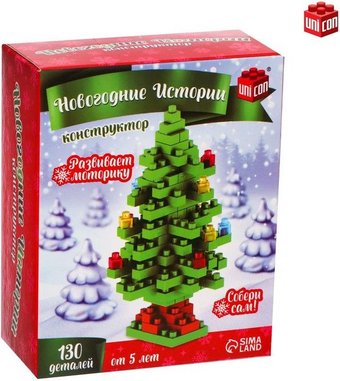 Конструктор Unicon Новогодние истории. Елка 9112 7820373 (130эл)