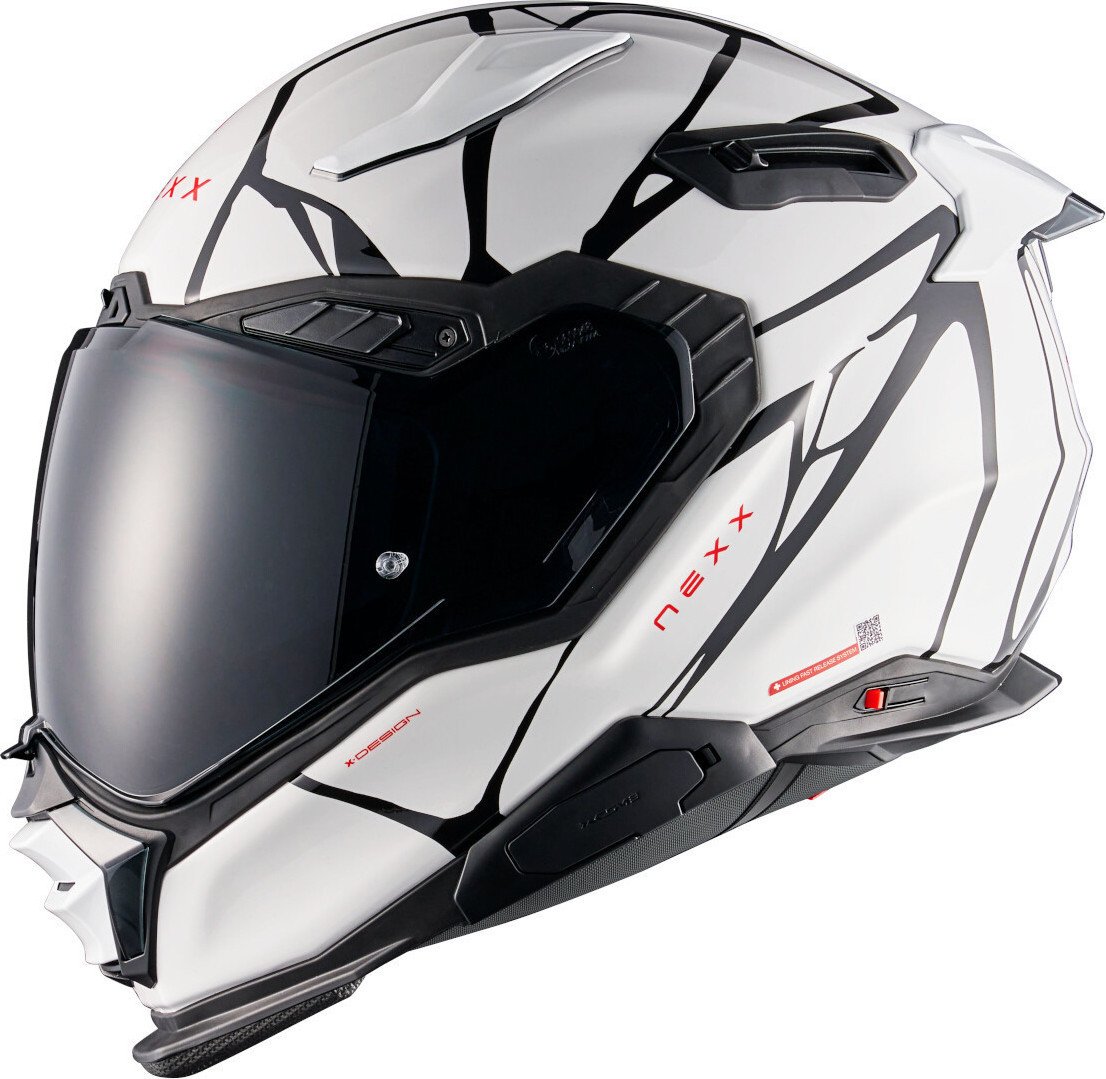Мотошлем Nexx Helmets X.WST3 B-Side (XL, белый/черный)