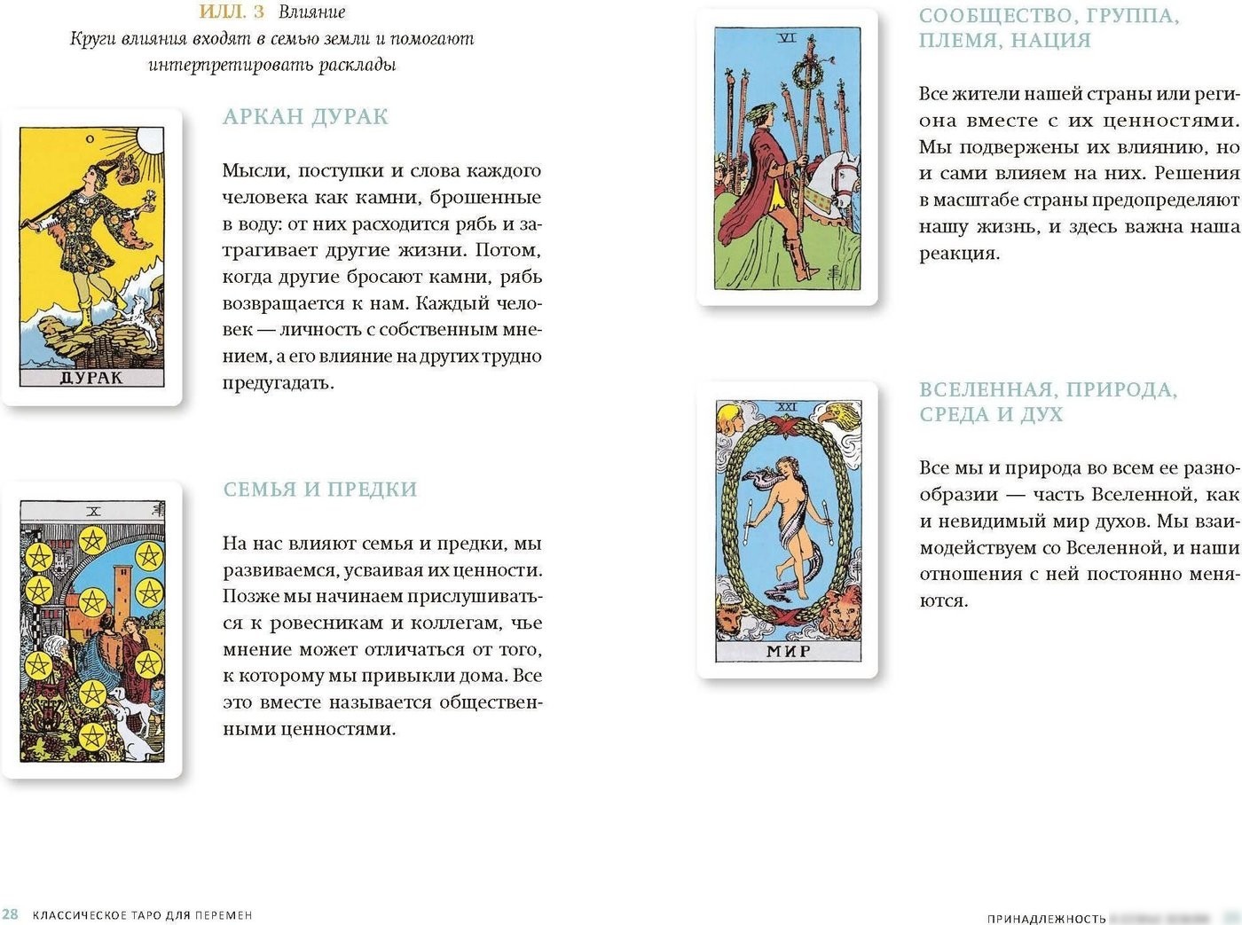 Книга издательства МИФ. Классическое таро для перемен: книга чтения карт (Мэтьюс Кейтлин, твердая обложка)
