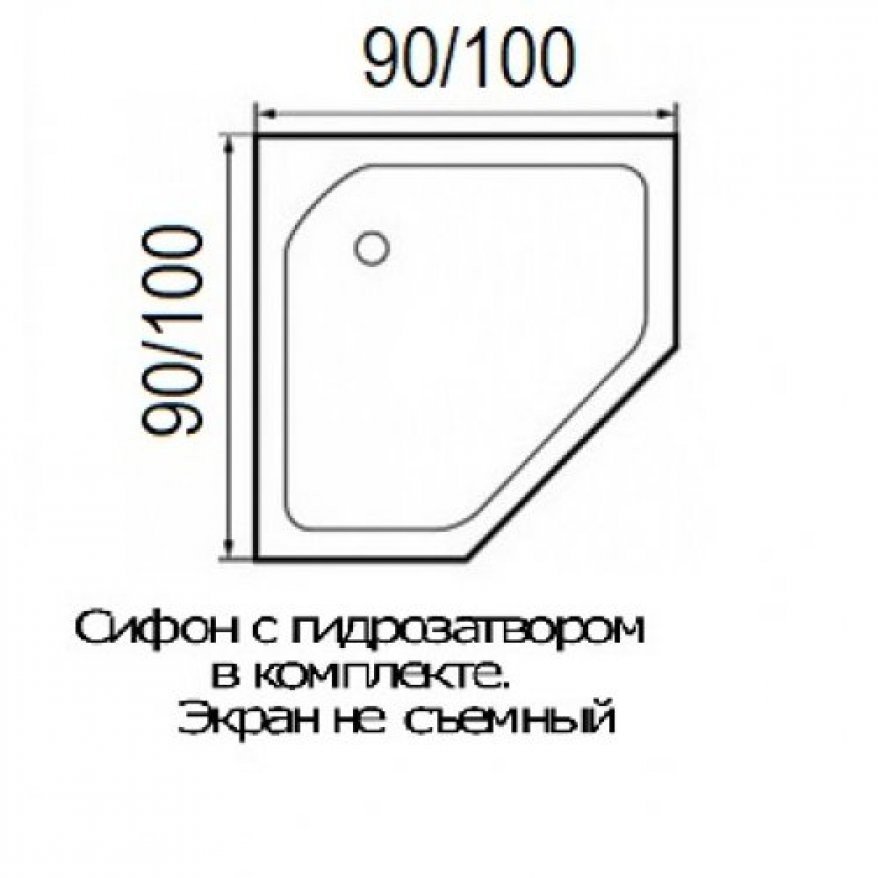 Душевой поддон Wemor 100/14 P