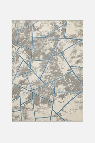 Ковер для жилой комнаты Radjab Carpet Амальфи Прямоугольник 01518B (2.4x3.4, C.Grey/L.Bule)