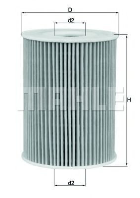 Масляный фильтр Mahle Knecht OX254D5