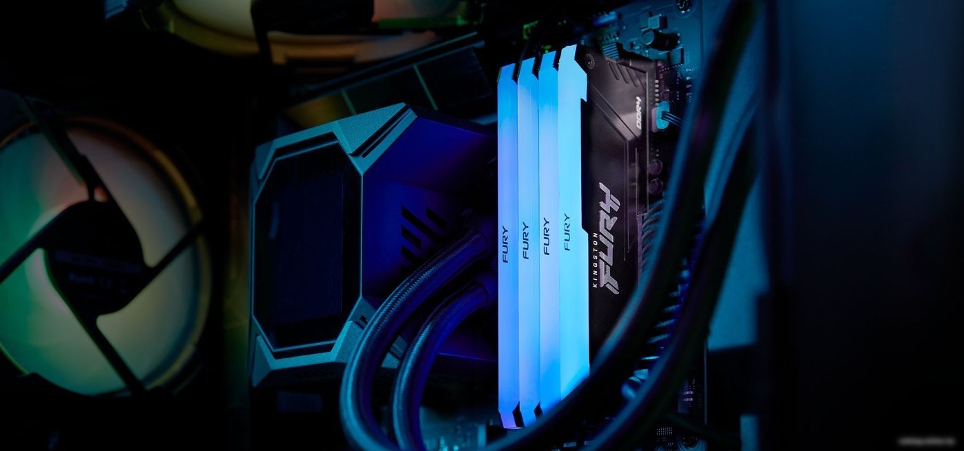 Оперативная память Kingston FURY Beast RGB 2x32ГБ DDR4 3600 МГц KF436C18BB2AK2/64