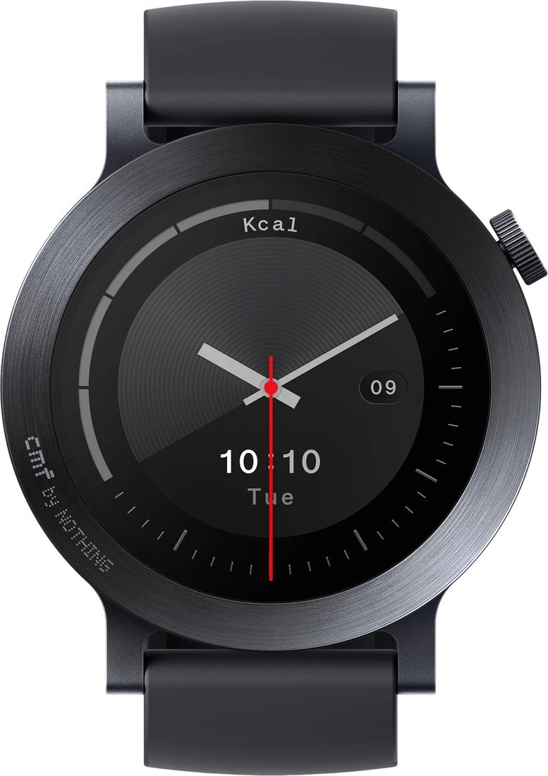 Умные часы CMF Watch 3 Pro (темно-серый, черный силиконовый ремешок)