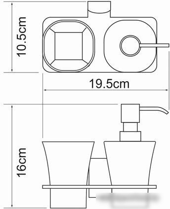 Дозатор для жидкого мыла Wasserkraft Leine K-5089