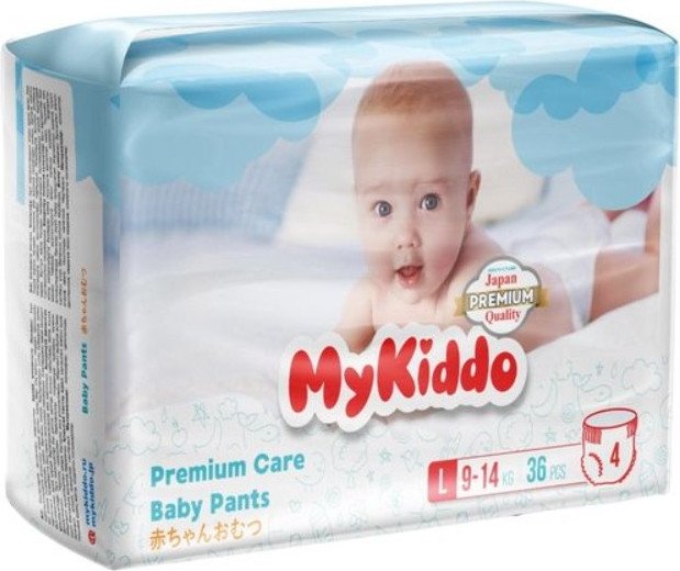Трусики-подгузники MyKiddo Premium L 9-14 кг (36 шт)