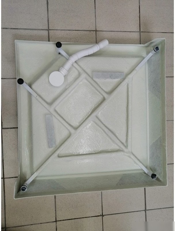 Душевой поддон Pelican T1010SQ 100x100x14 (с сифоном)