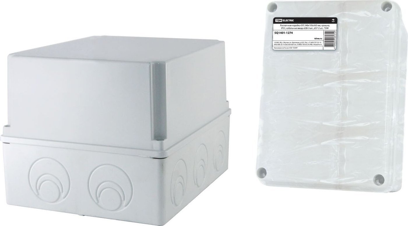 Накладная коробка TDM Electric SQ1401-1274 (белый)