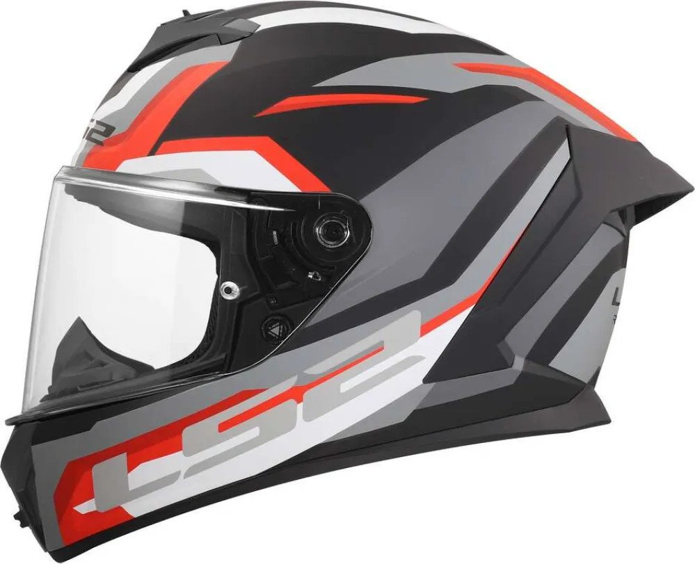Мотошлем LS2 FF820 Rapid III Hyper (M, черный/красный)