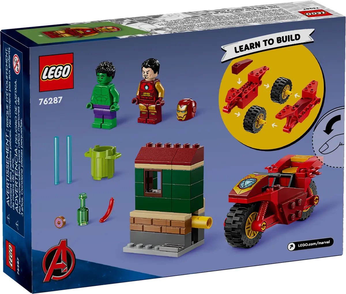 Конструктор LEGO Super Heroes Железный человек на мотоцикле и Халк 76287