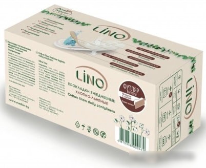 Прокладки ежедневные Lino Хлопково-льняные ультратонкие (60 шт)