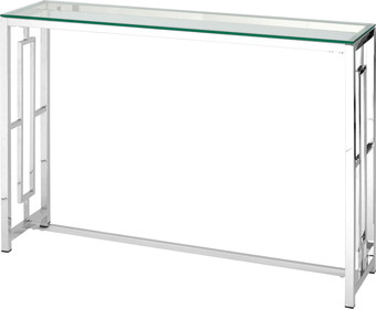 Консольный стол Stool Group Бруклин 115x30 ECST-013 (прозрачное стекло/сталь серебристый)
