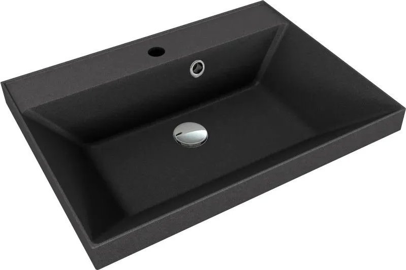 Умывальник Symbolite Asti 50x45 (кварц, антрацит)