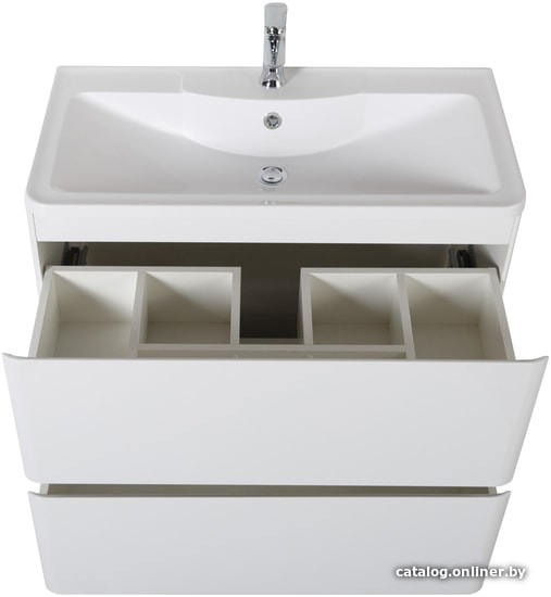 BelBagno Тумба под умывальник Albano-800-2C-PIA-BL (белый глянец)