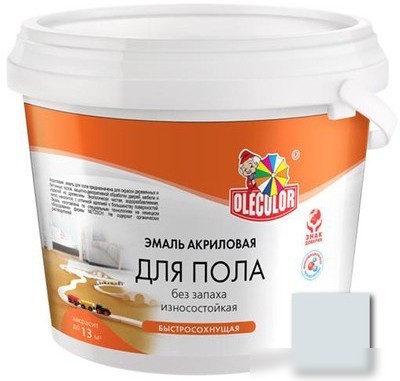 Эмаль Olecolor Для пола акриловая 1 кг (серый туман)