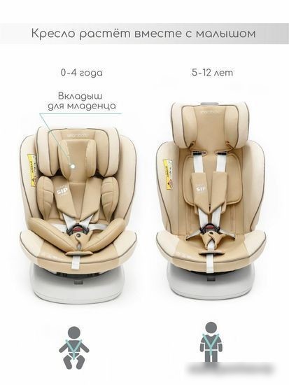 Детское автокресло Amarobaby Champion Isofix AMARO-2008CH-Be (бежевый)