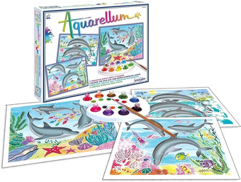 Набор для рисования SentoSphere Aquarellum Дельфины 6220
