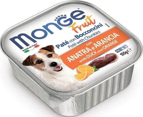 Консервированный корм для собак Monge Dog Fruit с уткой и апельсином 100 г