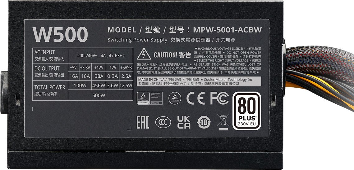 Блок питания Cooler Master Elite NEX W500 MPW-5001-ACBW-BEU