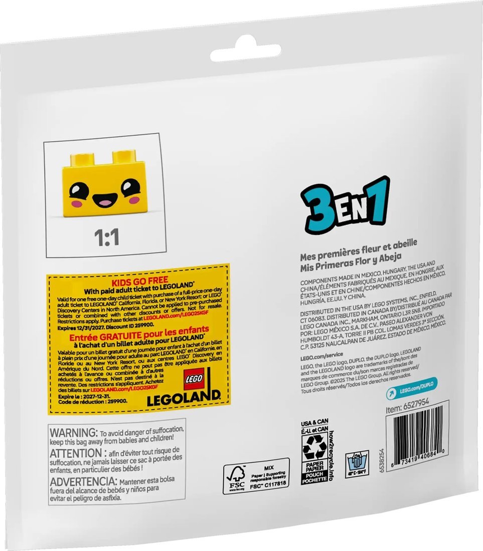 Конструктор LEGO Duplo 30686 Мой первый цветок и пчелка