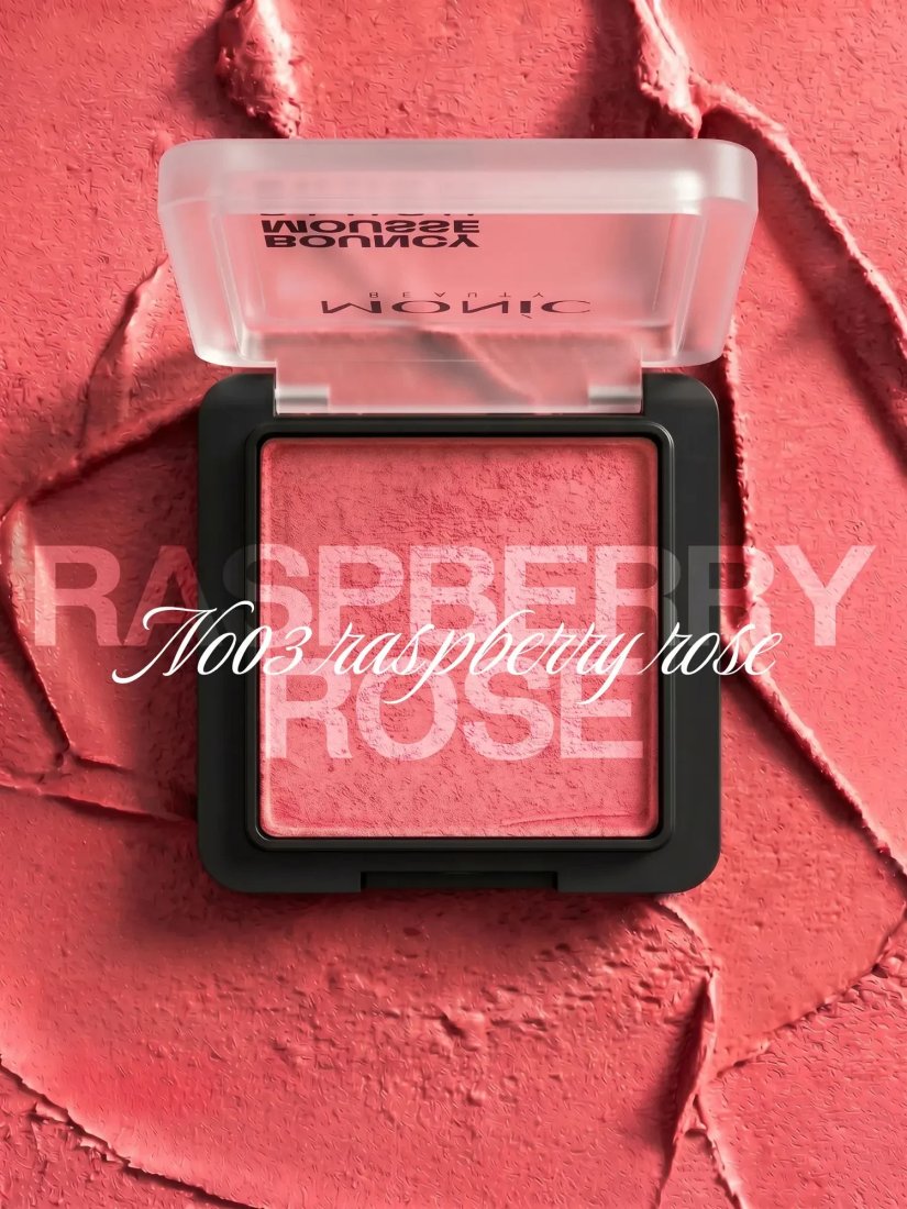 Румяна Monic Beauty Bouncy Mousse Blush Тон 03 Raspberry Rose